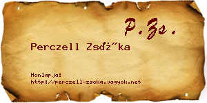Perczell Zsóka névjegykártya